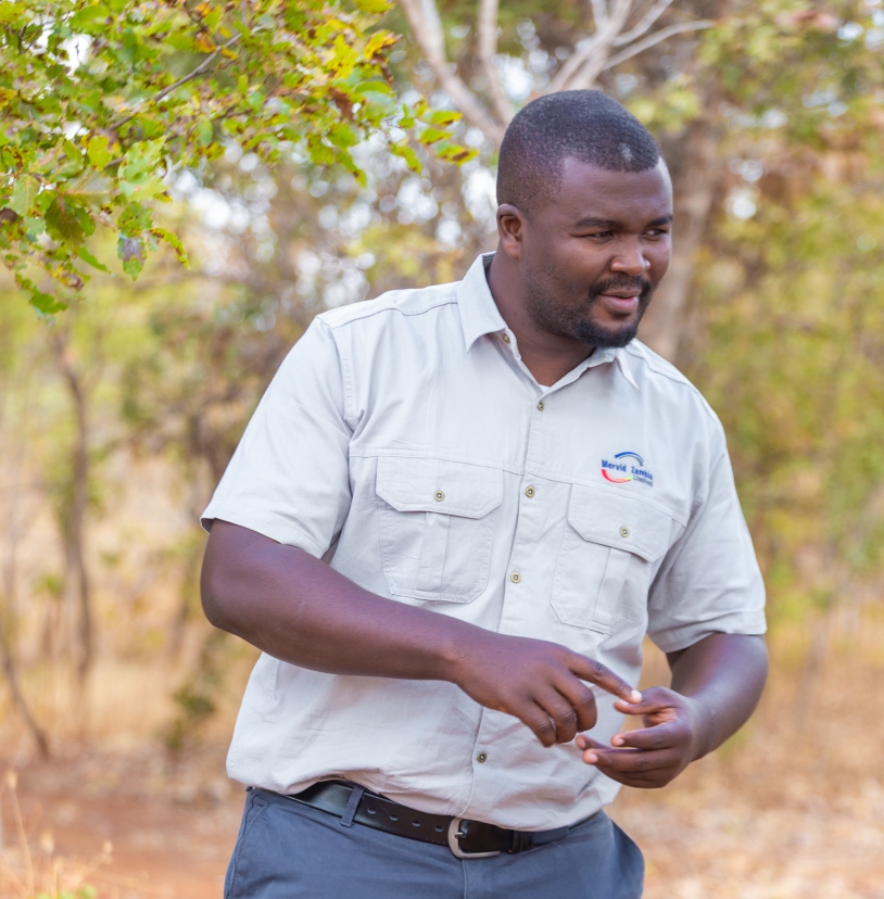 David Musonda, an Environmentalist with Mervic Zambia Ltd. at the Lusaka National Park
