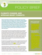 Climate change and African moist forests. Policy Brief Vol. 2 (3)
